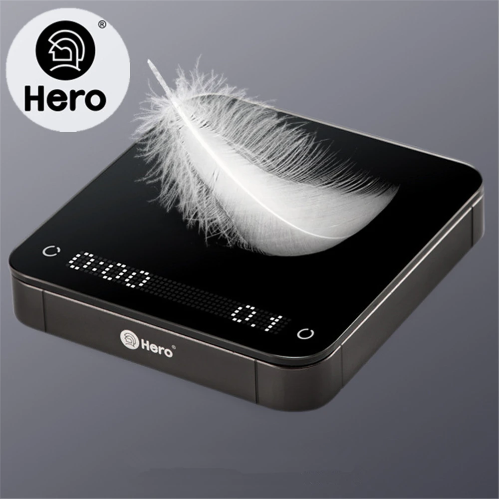 

Hero White/Black Mirror Basic+Electronic Kitchen Scale Built-in Auto Timer Pour Over Espresso Smart Coffee Scale Kitchen Scales