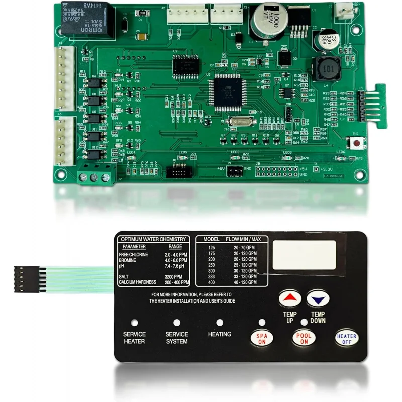 Kit de Tablero de Control 42002-0007S para Pentair MasterTemp 200-400 & Sta-Rite Max-E-Therm SR200-400, Incluye 472610 Almohadilla Z