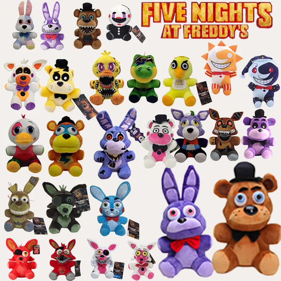 New Hot 18cm Five Night At Freddy Fnaf Cute Plush Toys Doll Bonnie Bear Foxy Cartoon Stuffed Doll Freddy For Children Fans Gifts