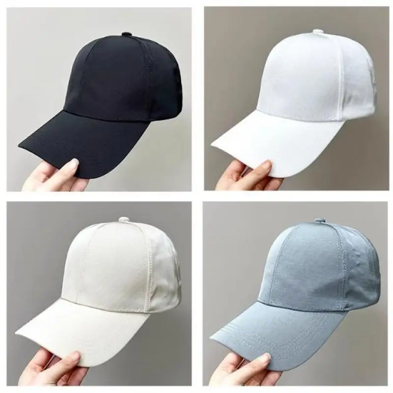 Baseball Cap Women Men Unisex Snapback Hats For Summer Curved Brim Casual Sport Cap Solid Color Blank 2024 New