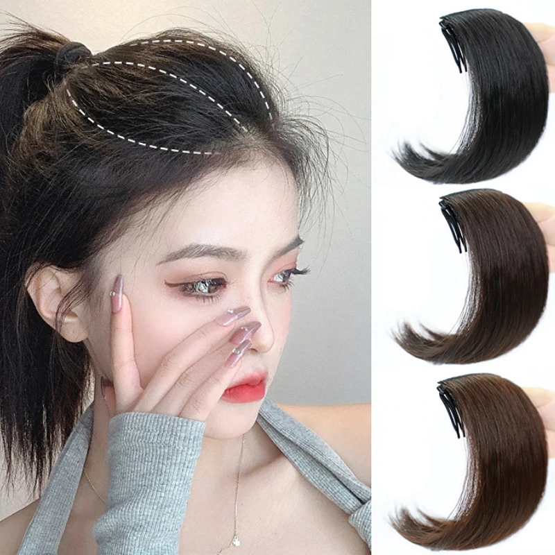 Korean Women Natural Hair Top Cover Synthetic Hair Pad Hair Extension Lining Invisible Seamless Hair Pads Clip In Hair Pieces