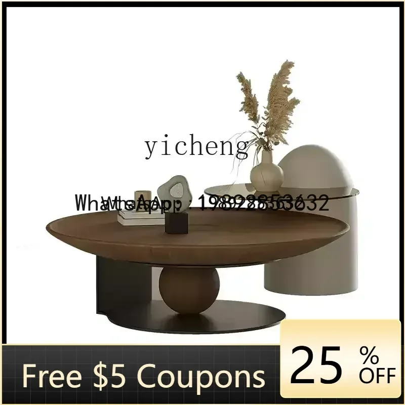 

Кофейный столик C1 в стиле ваби-саби из орехового дерева, минималистичный, для гостиной, итальянский, антикварный, премиум-класса