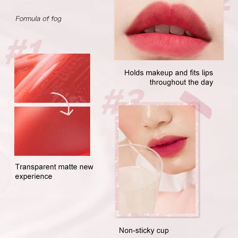 INTO YOU Lipgloss Long-Lasting Liquid Lipstick Waterproof Non-Stick Cup Moisturizing Lip Cosmetic  Lip Tint