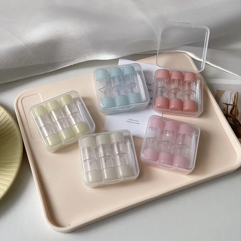 Contact Lens Box for Myopia Multiple Transparent and Portable Eye Cases with Rigid Eye Cases and Pupil Boxes