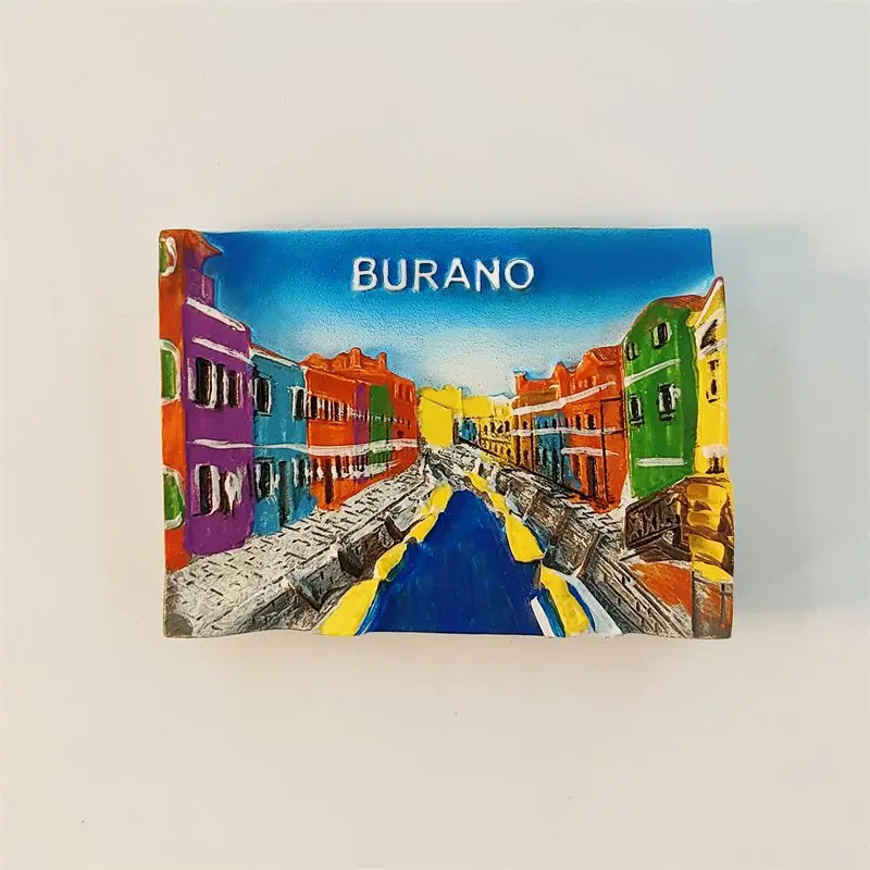Магнит на холодильник BURANO, наклейка на холодильник, домашний декор, смола Brallo, Радуга, вид на улицу, Венеция, Италия, сувенир, подарок Магнит на холодильник BURANO, наклейка на холодильник, домашний декор, смола Brallo, Радуга, вид на улицу, Венеция, Италия, сувенир, подарок