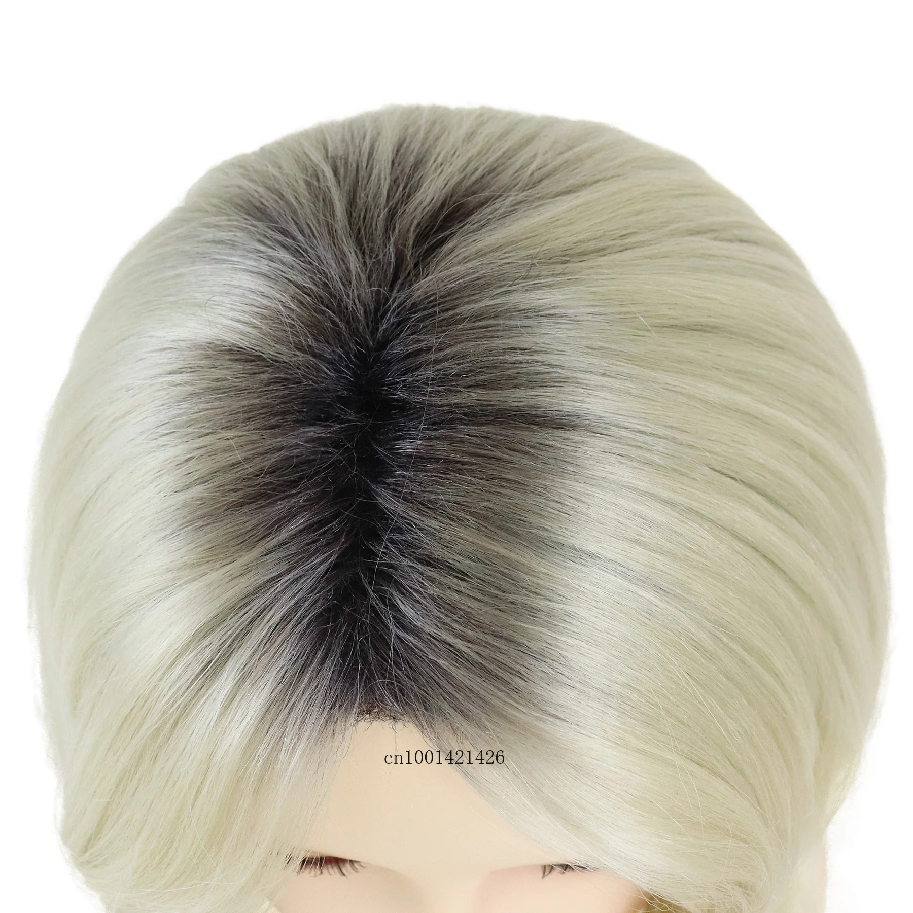 Synthetic Hair for Dolls Wigs Bride of Chucky Cosplay Blonde Wig Black Roots Halloween Costume Party Anime Straight Ombre Wigs