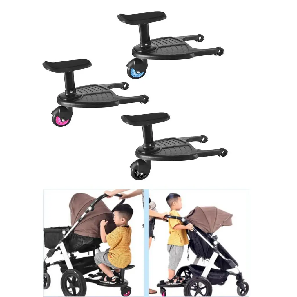 Kids Stroller Step Stand Boards, Buggy Plate, assento destacável