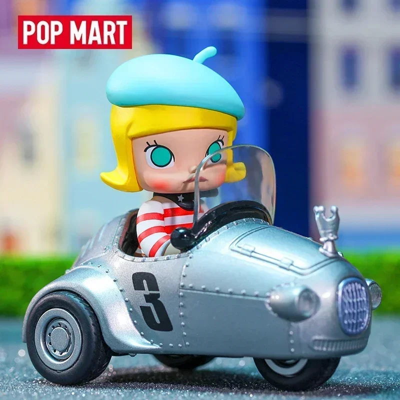 البوب مارت مولي سيارة سيارة سلسلة صندوق أعمى اللعب Kawaii أنيمي عمل الشكل Caixa Caja مفاجأة صندوق غامض دمى الفتيات هدية