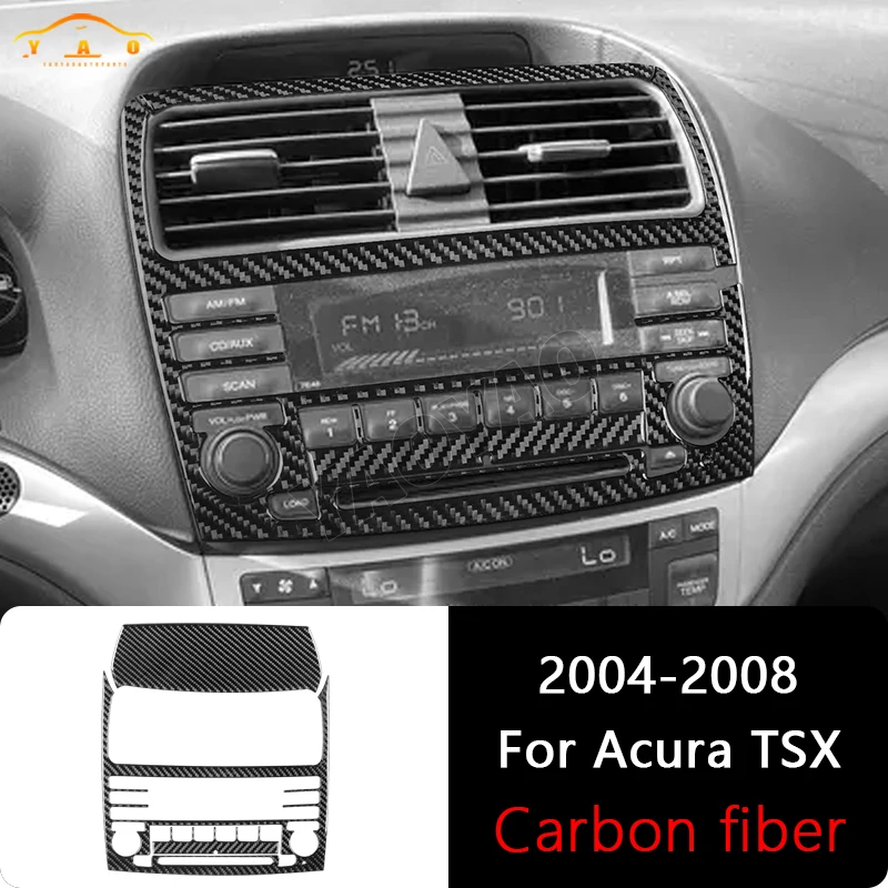 

Carbon Fiber Car Sticker For Acura TSX 2004 2005 2006 2007 2008 Center Console Panel Cover Trim Accessories