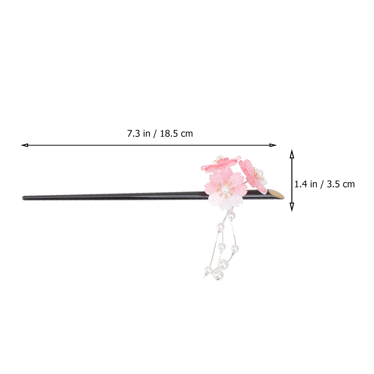 

Vintage Hairpin Elegant Tassel Stick For Women Chinese Style Flower Design Chopstick Thick Hair Compatible Purple Easy Clip Bun