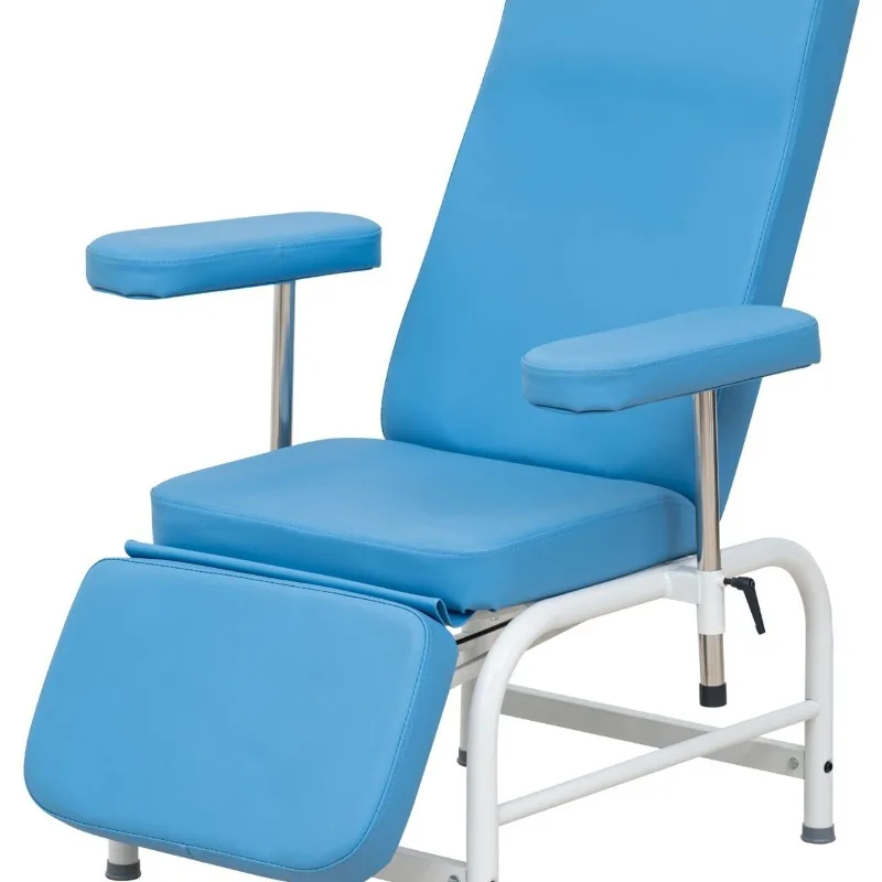 كرسي مرافقة أزرق قابل للطي، أريكة مرافقة العيادة، سرير قابل للطي، كرسي انتظار المستشفى، أريكة قابلة للطي #1