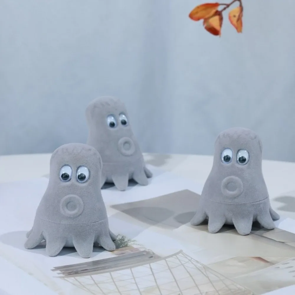 

Mini Lion Animal Flocked Jewelry Box Crocodile Multi-function Puppy Ring Box Creative Koala Necklace Organizer Propose