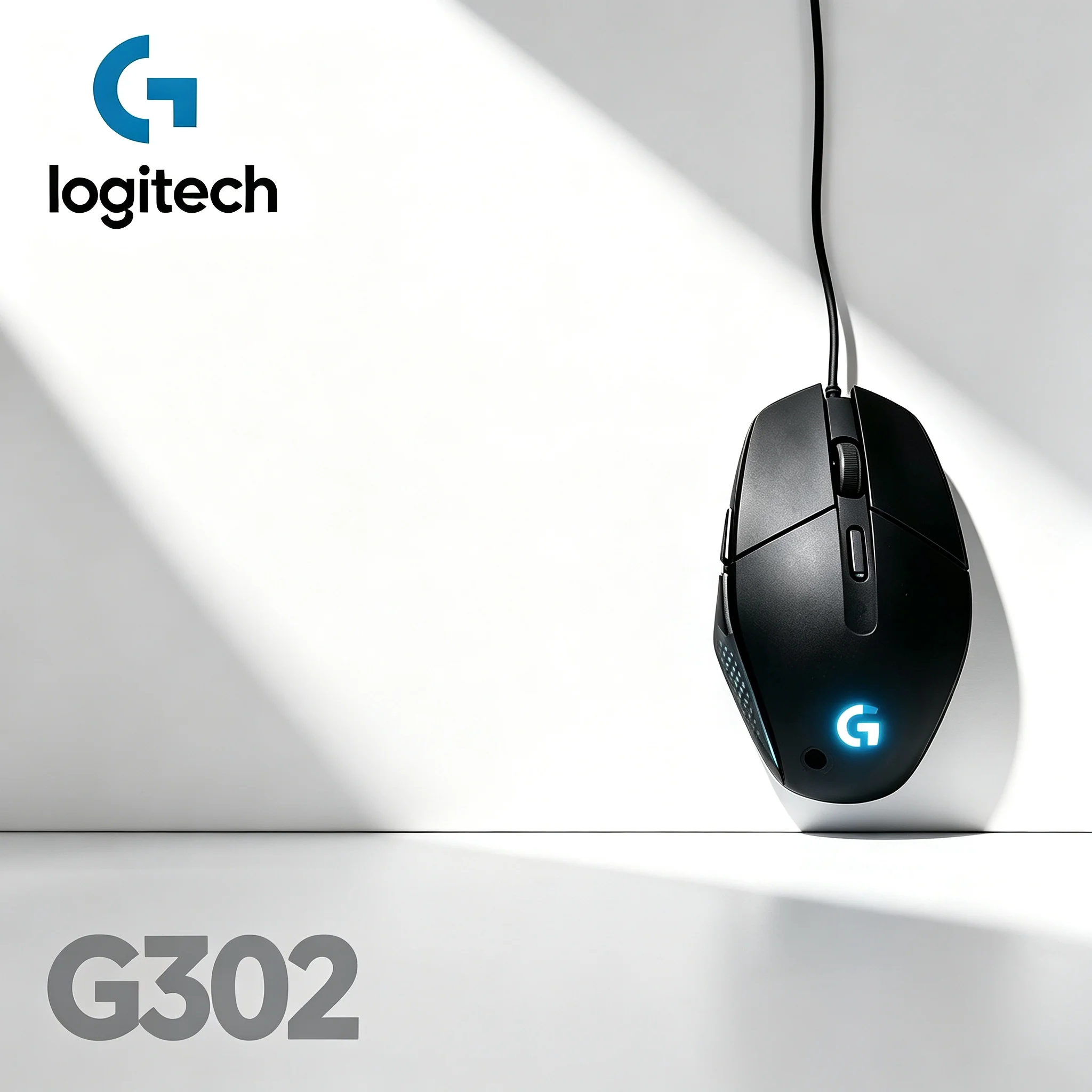 Logitech G302 Daedalus Prime USB Wired Gaming Mouse Responsive Optical Sensor 4000DPI RGB Mice For Gamer Desktop Office Work