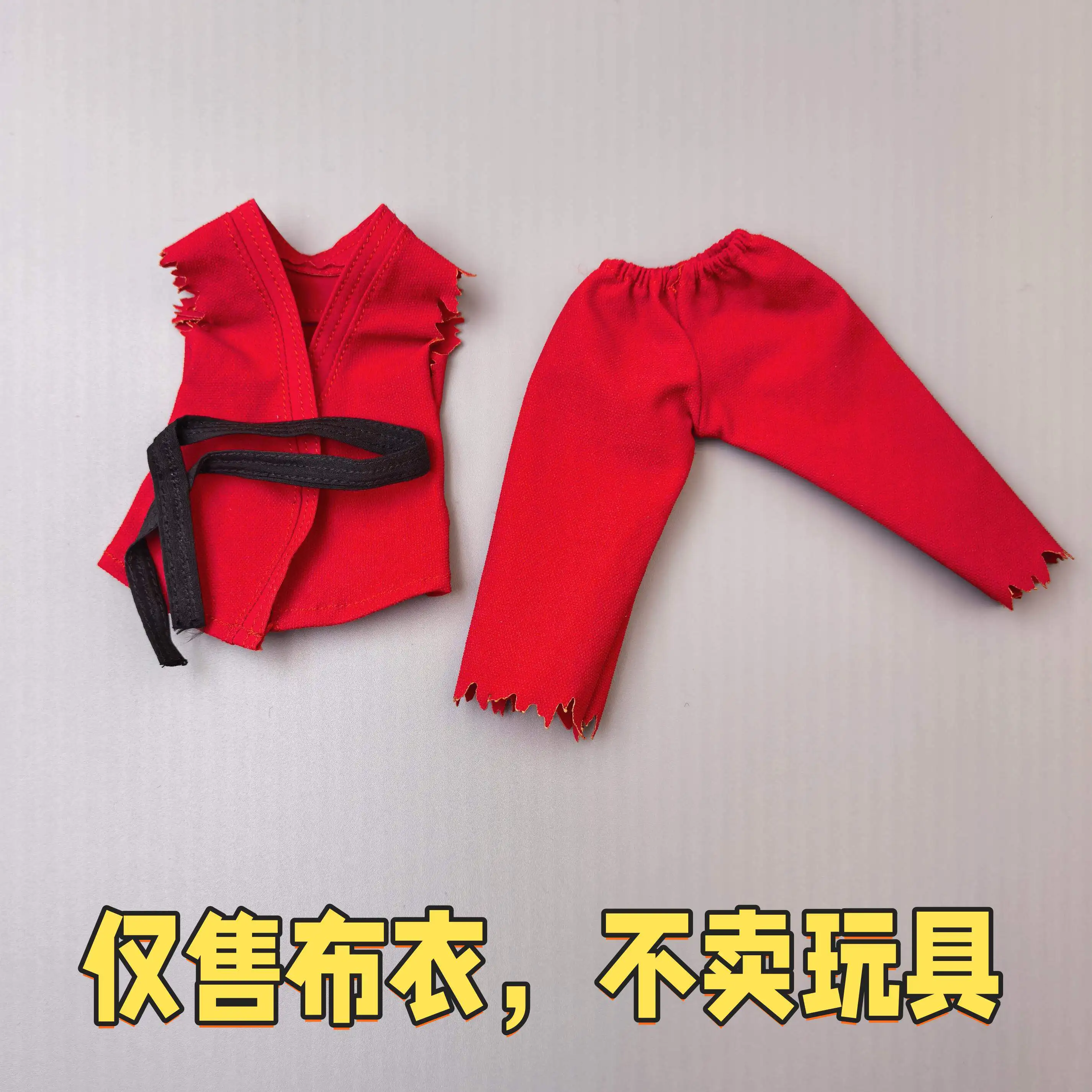 【Nur Kleidung】1/12 Street Fighter Ryu Ken Taekwondo Judo-Trainingsanzug, Weste, Hose, Gürtel-Set für 6-Zoll-Actionfiguren, Romankey-Körper – Detail 13