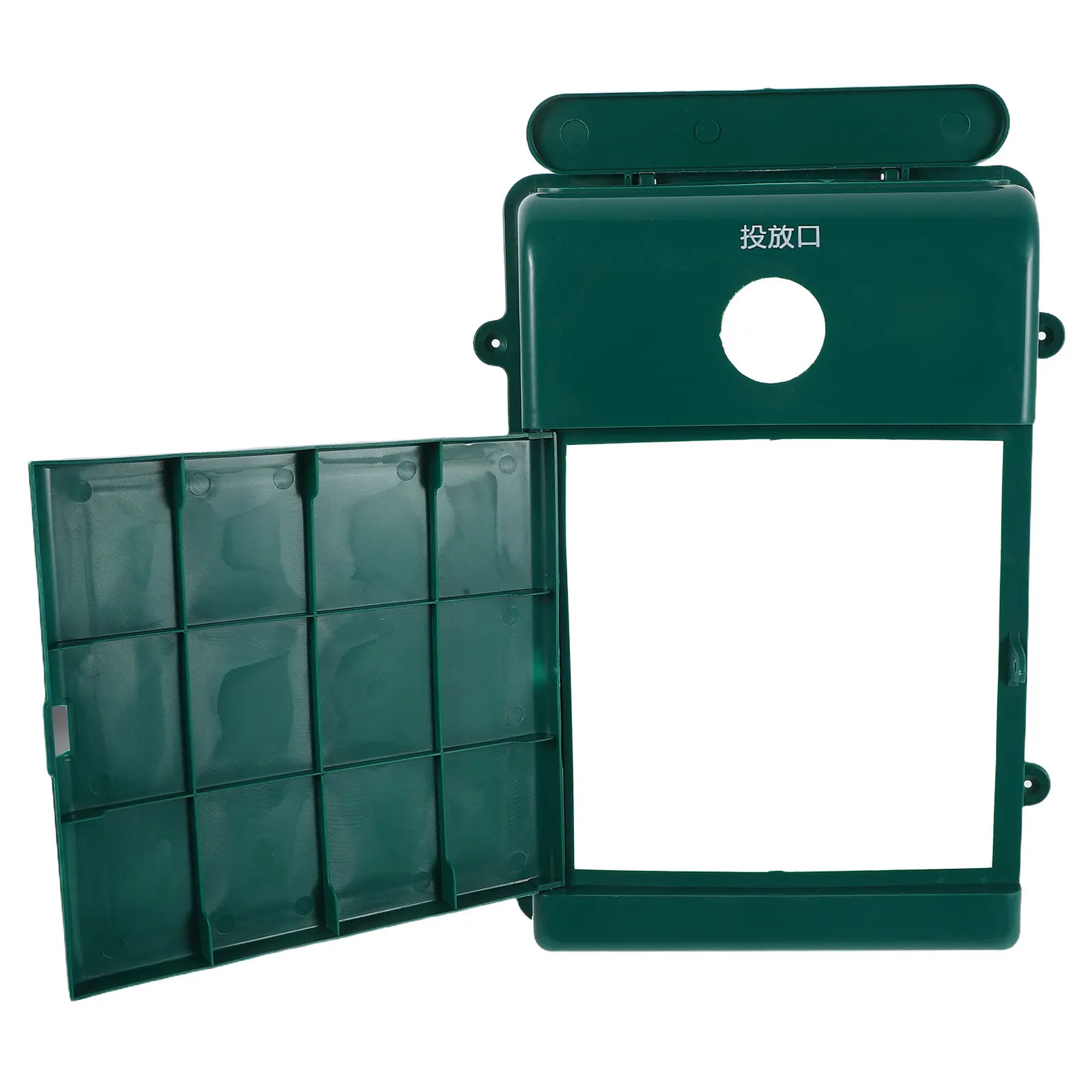1Set Wall Battery Recycling Box Lockable Cabinet Public Battery Disposal Bin for Residential School Office Community Waste