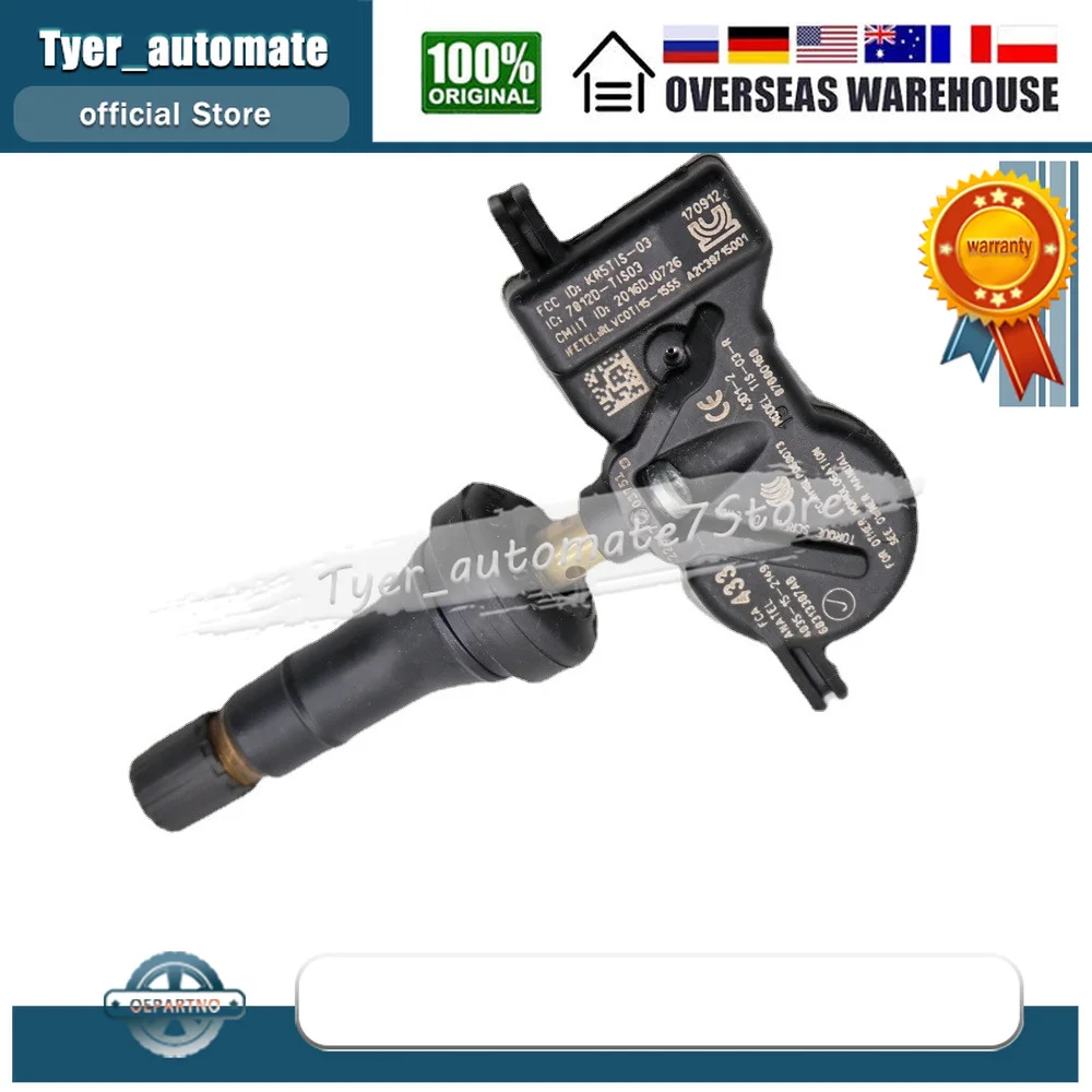 FOR 2017 2018 2019 2020 2021 2022 2023 JEEP RENEGADE 433MHz TIRE PRESSURE SENSOR TPMS TIRE AIR PRESSURE 68313387AB 68313387AC
