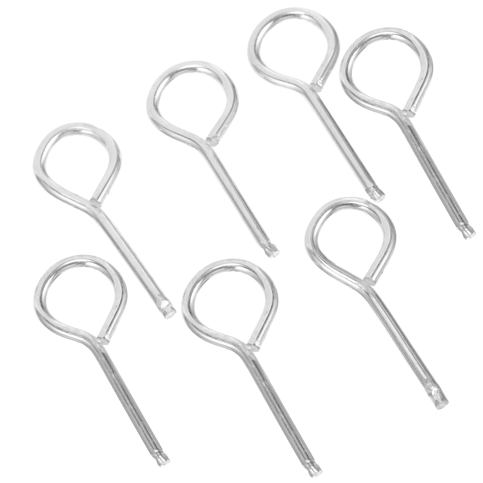 10 Pcs Keychain Hook Fire Extinguisher Latch Equipment Lock Pin Pull Pins for Extinguishers Safety Replacement Silver