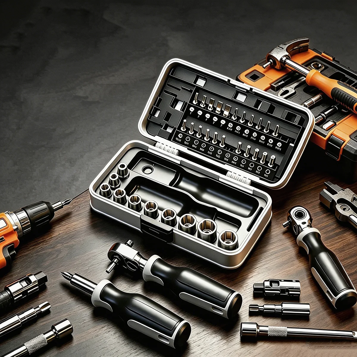 39 Pcs Ratchet Wrench Screwdriver Set High Torque Bi-Directional Reversible For Motorcycle Car DIY Maintenance Repair Tool Kit