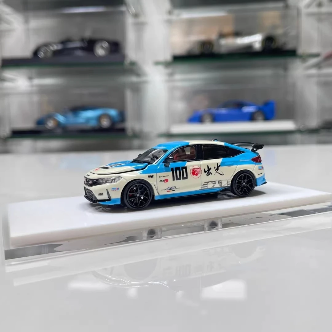 FOR Civic Type R FL5 light  car model 1:64 Alloy material ornaments for collection display and appreciation