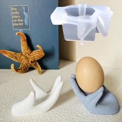Palm Shape Egg Holder Mold Egg Storage Rack Cement Silicone Mold Teacup Holder Concrete Mold Ring Holder Epoxy Resin Mold