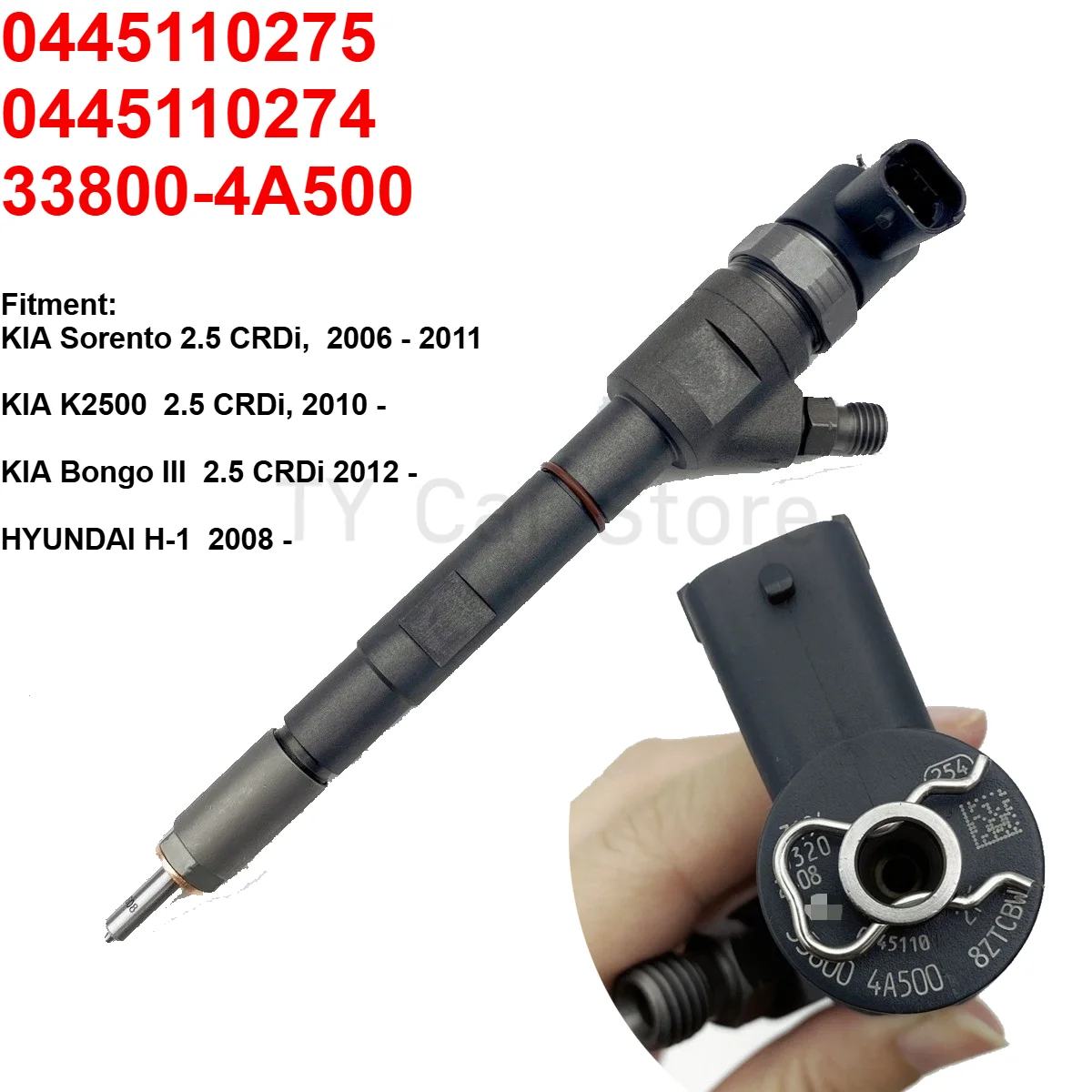 

0445110275 33800 4A500 0445110274 New Diesel Fuel Injector Nozzle For KIA Sorento 2.5 CRDi 2006-2011 HYUNDAI H1 Starex 2008 -