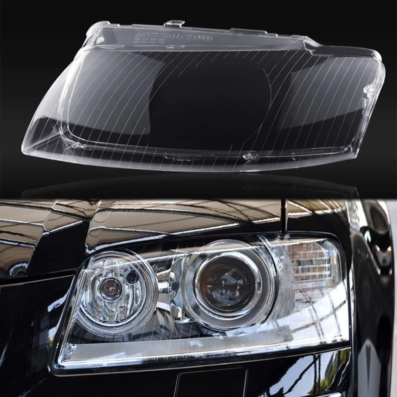 

Headlamp Cover Lamp Shell Transparent Lampshade For Audi A8 D3 A8L 2002 2003 2004 2005 2006 2007 2008 2009 Headlights Lens Cover