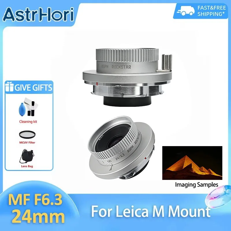 

AstrHori 24mm F6.3 Full Frame Manual Focus Linkage Ranging Prime Hyperfocal Pancake Lens for Leica M Mount M1 M2 M3 M5 M10