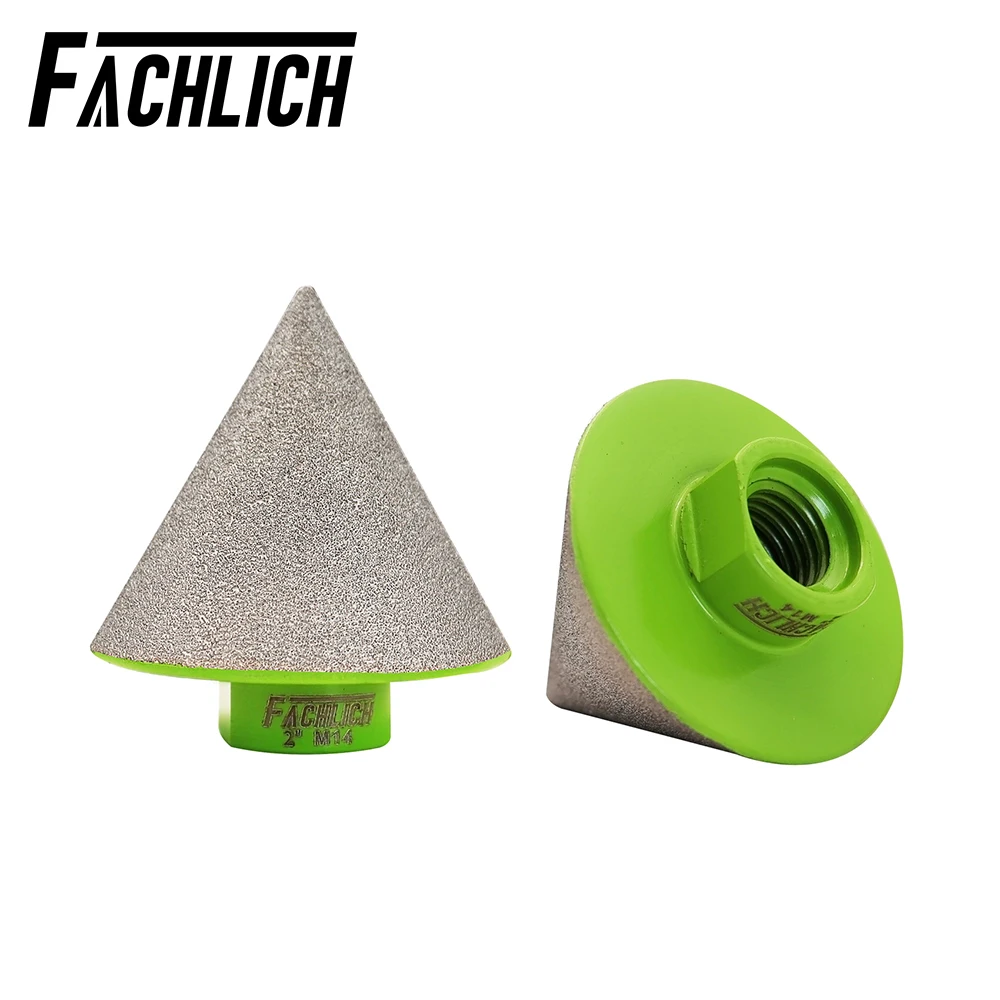 FACHLICH 2pcs Dia 35/50/82mm Diamond Chamfer Bits Milling Crowns Enlarge Holes Polish Tile Porcelain Ceramic M14/M10 or 5/8-11