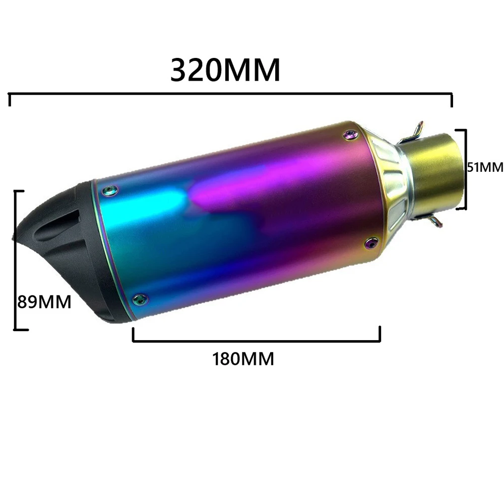 Silenziatore tubo di scarico Accessori moto 51mm Scarico moto universale per Kawasaki Ninja Z900 Z400 Duke390 GSX-250R