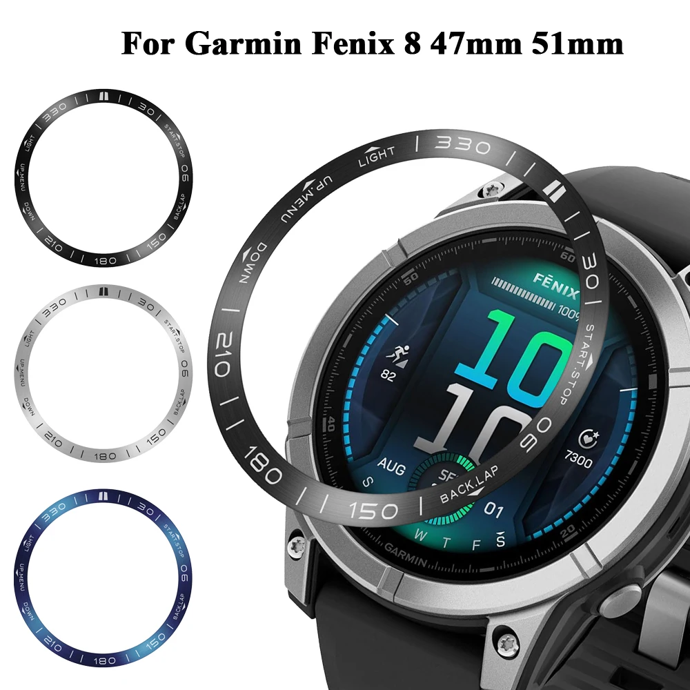 Metal Bezel Ring Case For Garmin Fenix 8 47mm 51mm Steel Protector Smart Watch Strap Cover For Garmin Fenix8 47 51mm Accessories