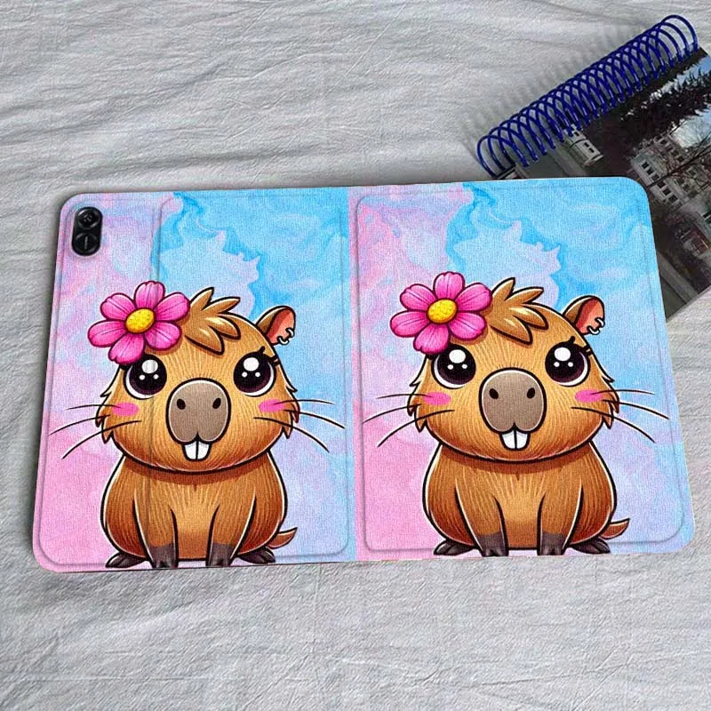 كابيبارا الملونة الكرتون القط لهواوي MediaPad 3 12 الهواء SE M6 M5 لايت برو 10.4 10.8 11 11.5 12.6 13.2 بوصة 5G اللوحي #1