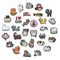 Cat Shoe Charms for Crocs Accessories Kids Clogs Pins Boy Girls Badges Men Jeans Women Decorations Buckle Shoes Accessories