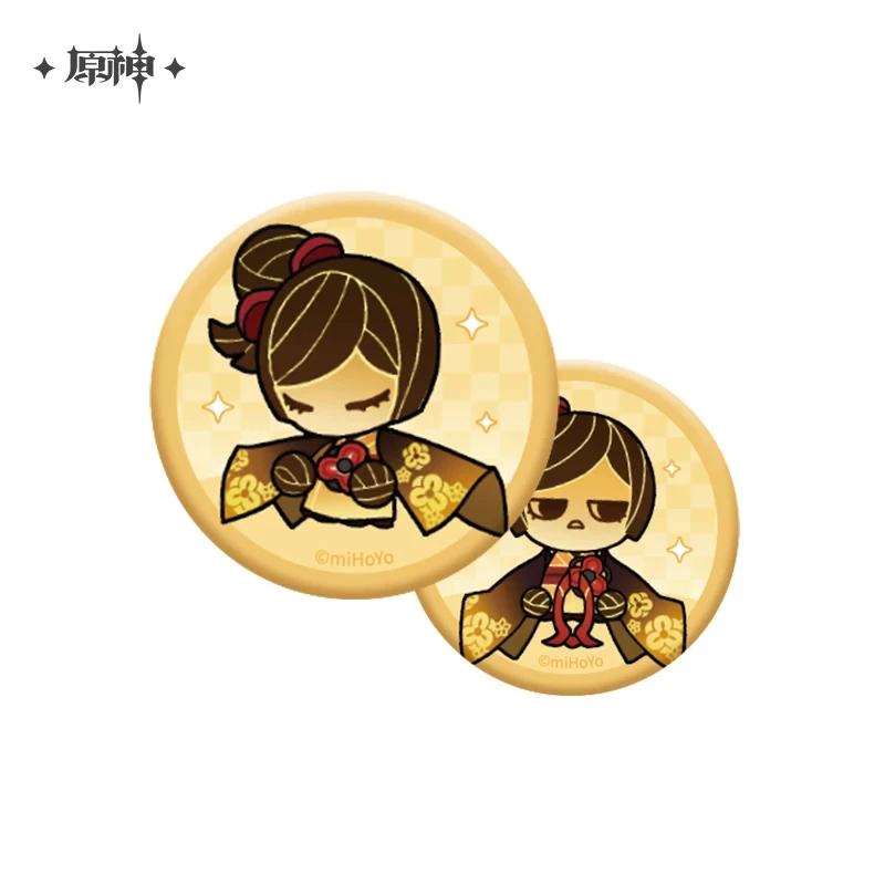 Anime Keychain Pendant a Keyrings Genshin Impact Chiori Metal Badge Brooch Pins Cosplay Bedge Clothes Decor Collection Xmas Gift