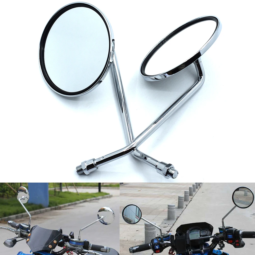 Universal 10mm Motorcycle Back Side Mirrors Motorbike Rear View Mirror For HONDA CBF125 CB600F CBR600F CBF600/SA CB650F CBR650F