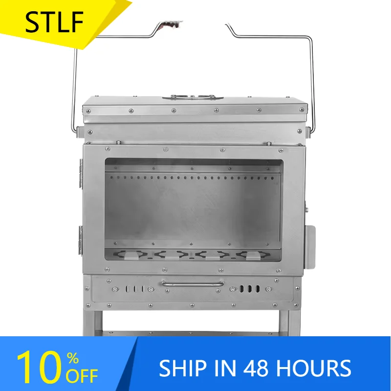 

STLFMulti-Function Outdoor Stove for Camping Hiking Grilling and Picnics with Viewing Side Window