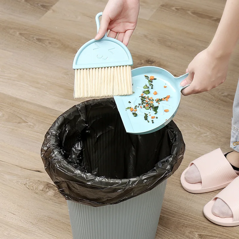 Multi-Purpose Mini Broom and Dustpan Set with Garbage Shovel for Desktop Cleaning