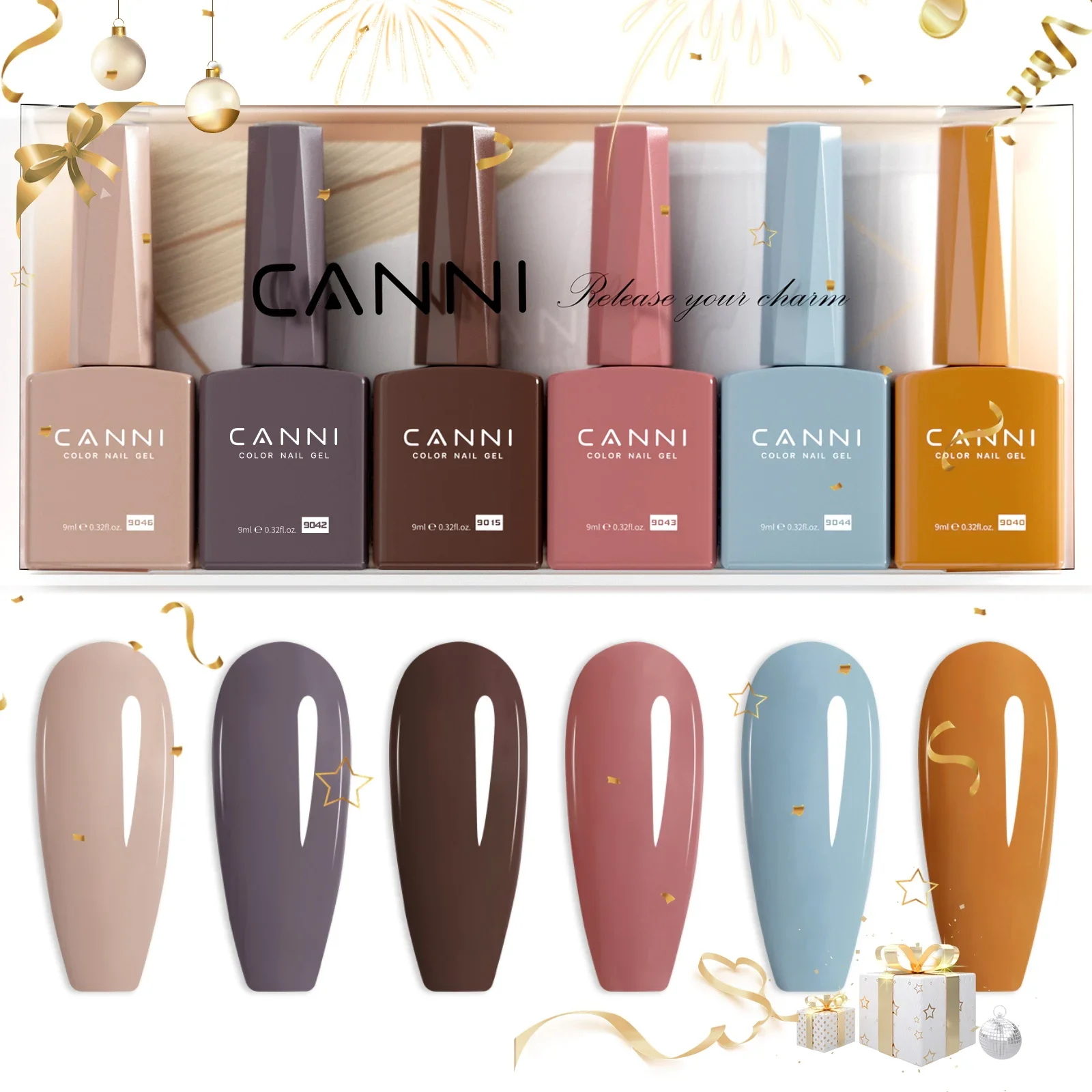 CANNI Color Rubber Base Quick Builder Nagelgel-Set HEMA FREE TPO FREE Jelly Nude 6 Stück 9 ml Gel UV LED Soak Off Gel Nail Art Gel – Detail 21