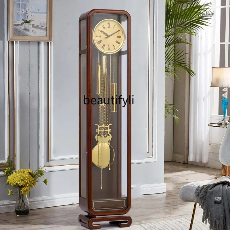 ss7486 New Chinese floor clock, retro, light luxury, atmospheric, mechanical vertical European pendulum clock in the customer ha