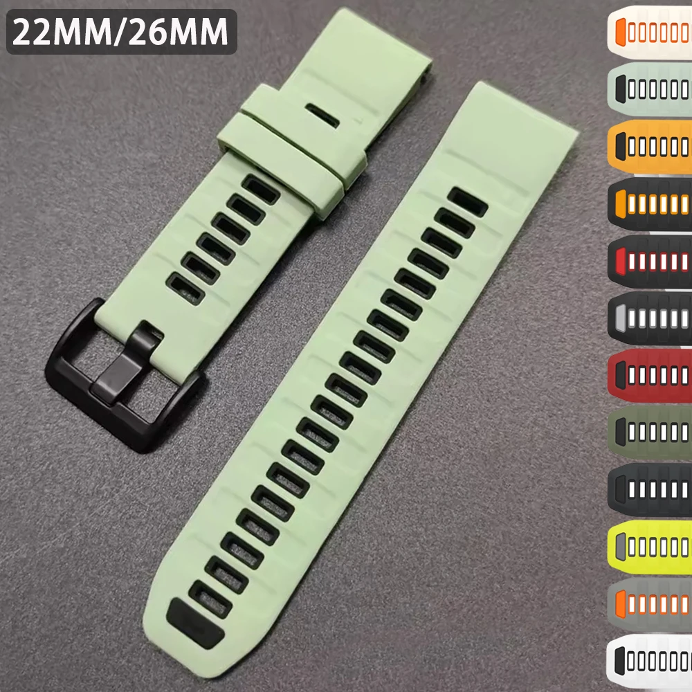 For Garmin Fenix 8 Pro E 7X 7Pro Original Silicone Strap Fenix 6 6X 5X 5Plus/Forerunner 970 965/Epix 22 26mm Quick Release Bands