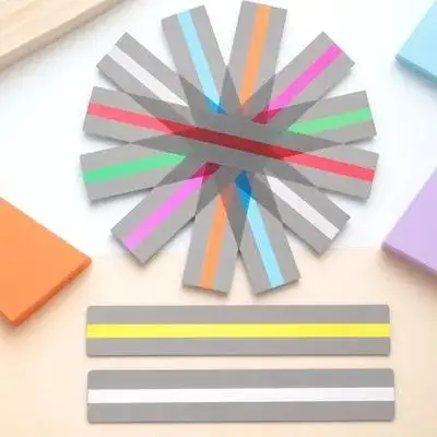 8 stuks geleidestrips kleurrijke gelaagde bladwijzers voor het volgen van dyslexie lezen bladwijzerstrip studenten leeshulpmiddelen