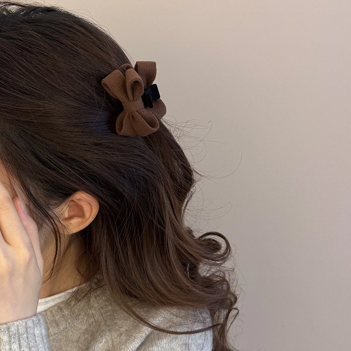 الكورية محبوك القوس الصغيرة انتزاع كليب دبوس الشعر اكسسوارات للنساء فتاة غطاء الرأس الصغير كراب مصمم خمر الجنية الشعبية الجديدة في