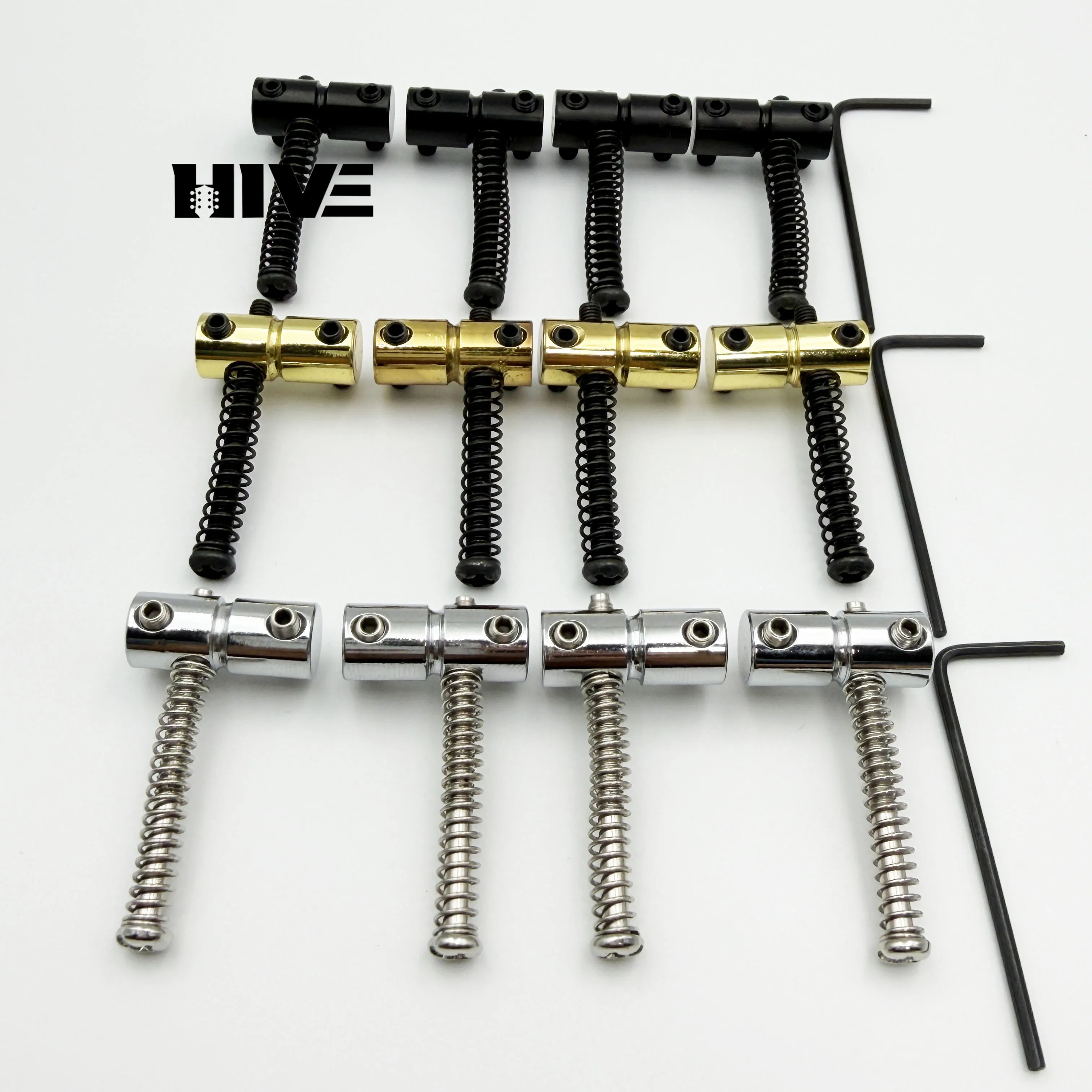 4Pcs/set Wholesale Supply 4-string Electric Bass Bridge High Quality Guitar Bridge with Adjusting Wrench