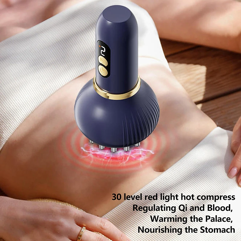 

Wireless Guasha Massager Body Relaxation Shaping Heating Meridian Scraping Brush Lymphatic Drainage Machine Fat Burner