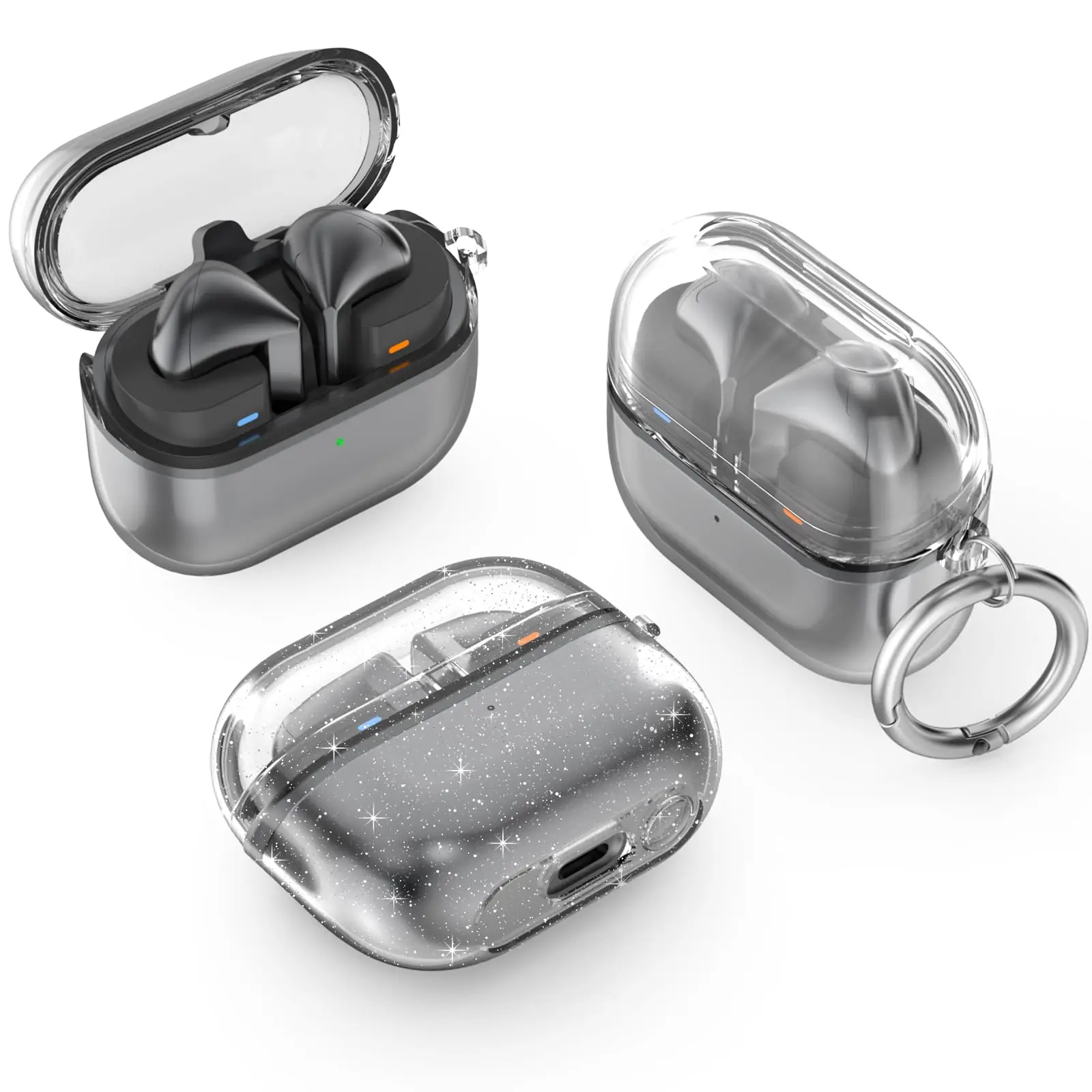 حافظة شفافة لهاتف سامسونج جالاكسي بادز 3 برو، غطاء حماية ناعم لسماعات الرأس بلوتوث لهاتف سامسونج جالاكسي بادز 3