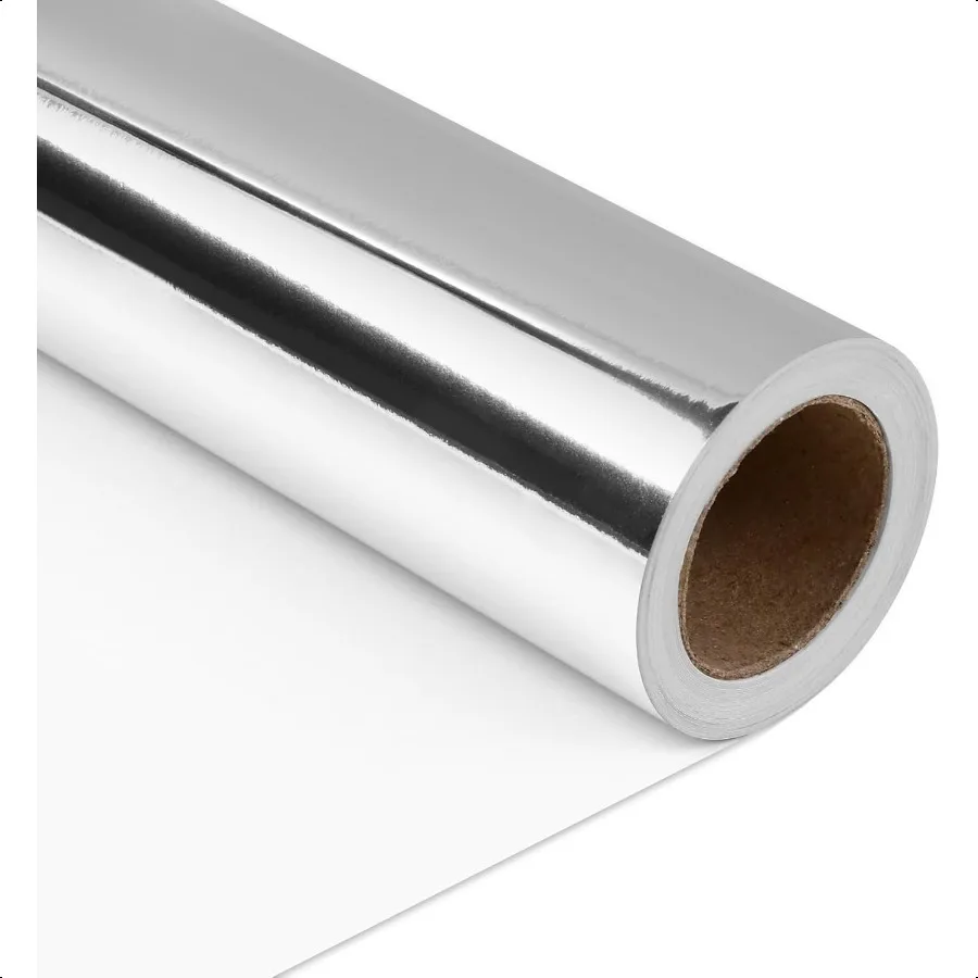

Silver Metallic Wrapping PaperSolid Color Paper Gift Wrapping Paper Perfect for Wedding Valentine's Day Birthday Christmas Sho