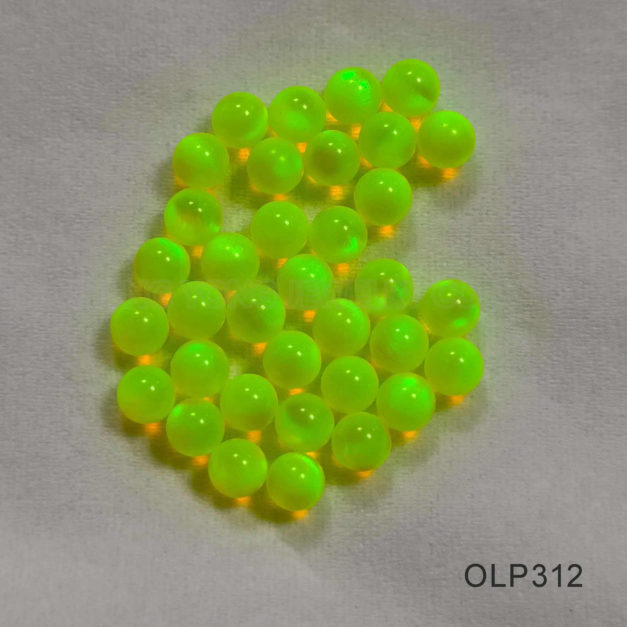 20pcs 50pcs Nebula Opal Beads for Jewelry Making Lab Grown Opal Green Fluorescent Beads OLP312-OLP387