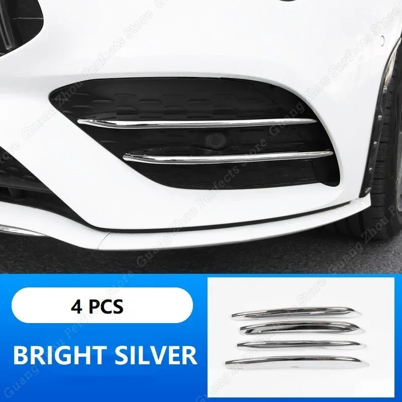 Garniture Phare Antibrouillard Pare-Chocs Mercedes Classe C W205 AMG-Line 2019 - 4 Pièces ABS Noir