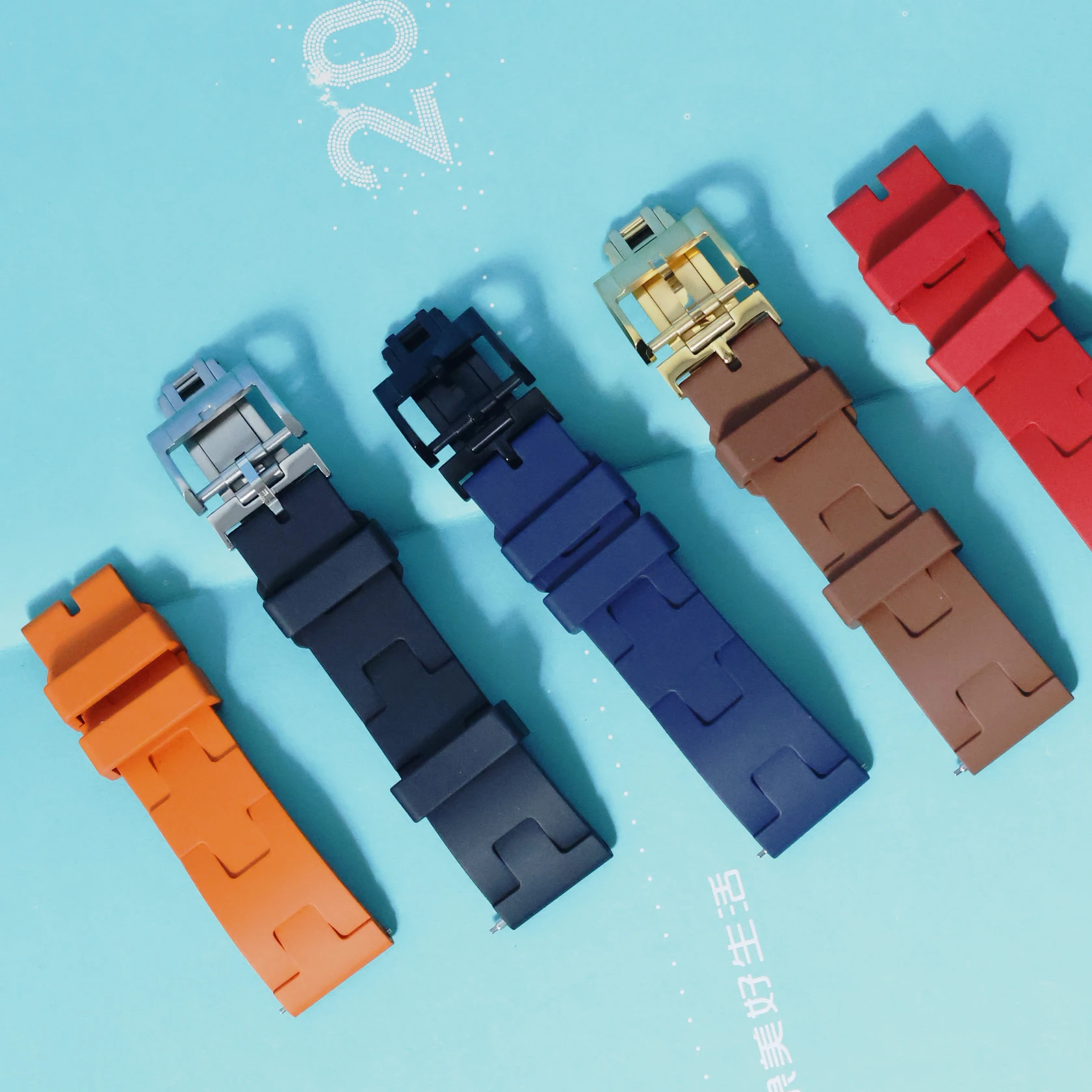 Подходит для Rolex Daytona 20 мм 22 мм водонепроницаемый резиновый ремешок для часов FKM с быстросъемной складной пряжкой, оригинальный ремешок для часов