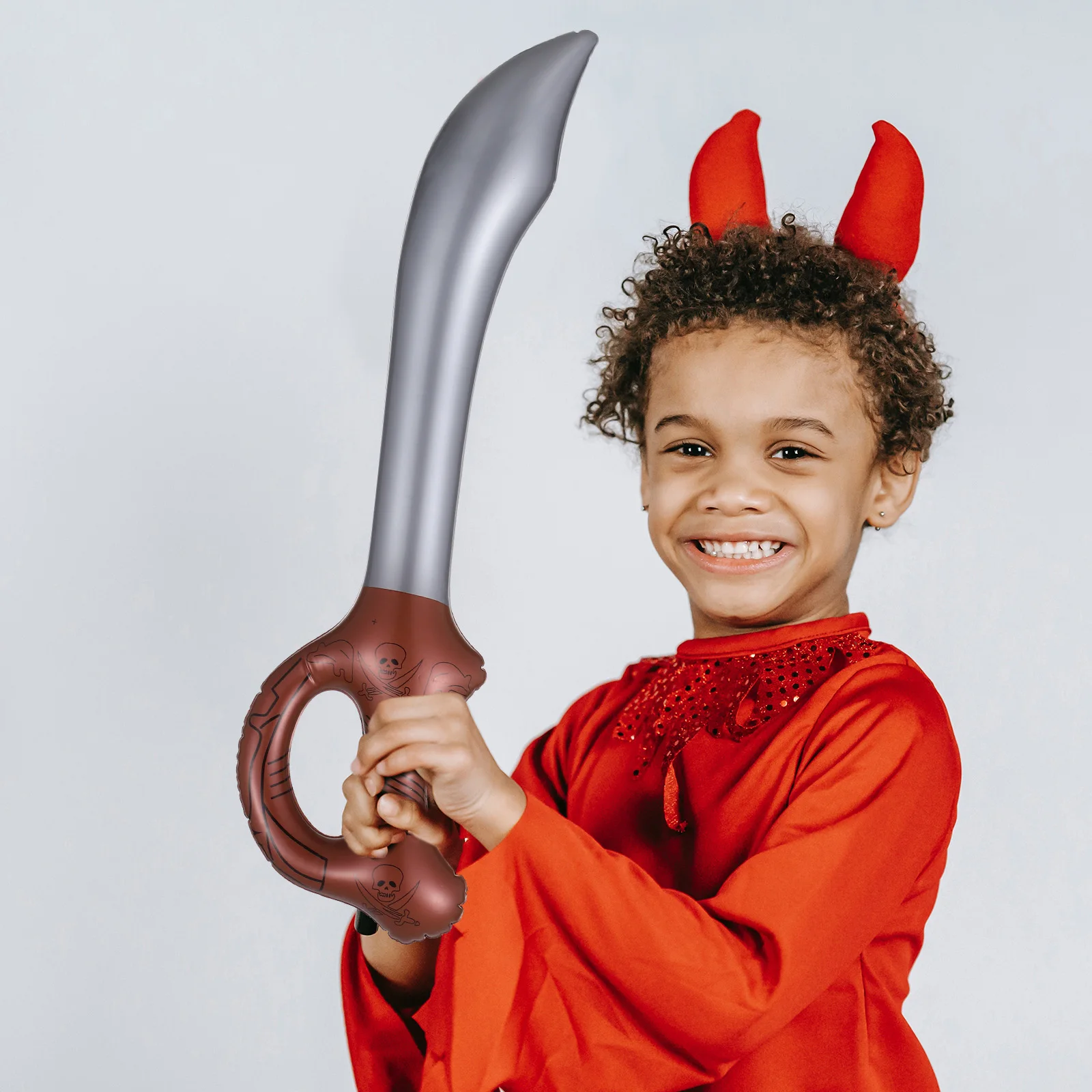 6개입 인플레이터블 해적 검 할로윈 파티 소품 코스튬 액세서리 재미있는 인플레이터블 검 파티 풍선