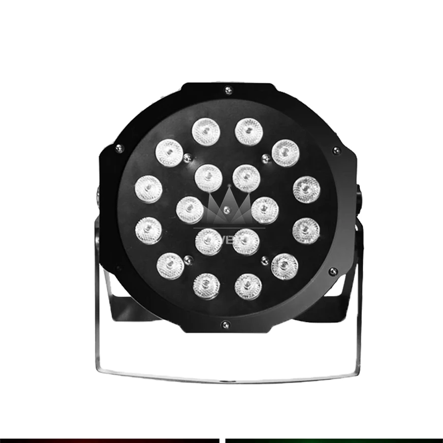 No Tax 1Pcs 18LED Par Light Polypropylene Par Light DMX512 Professional Strobe Light RGB Stage Lighting Equipment KTV Bar Disco